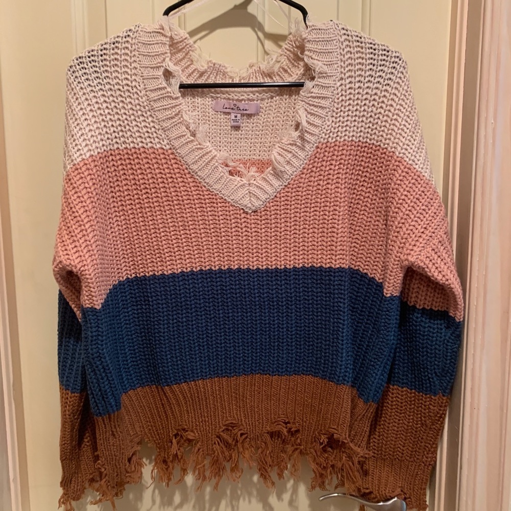 Distressed sweater